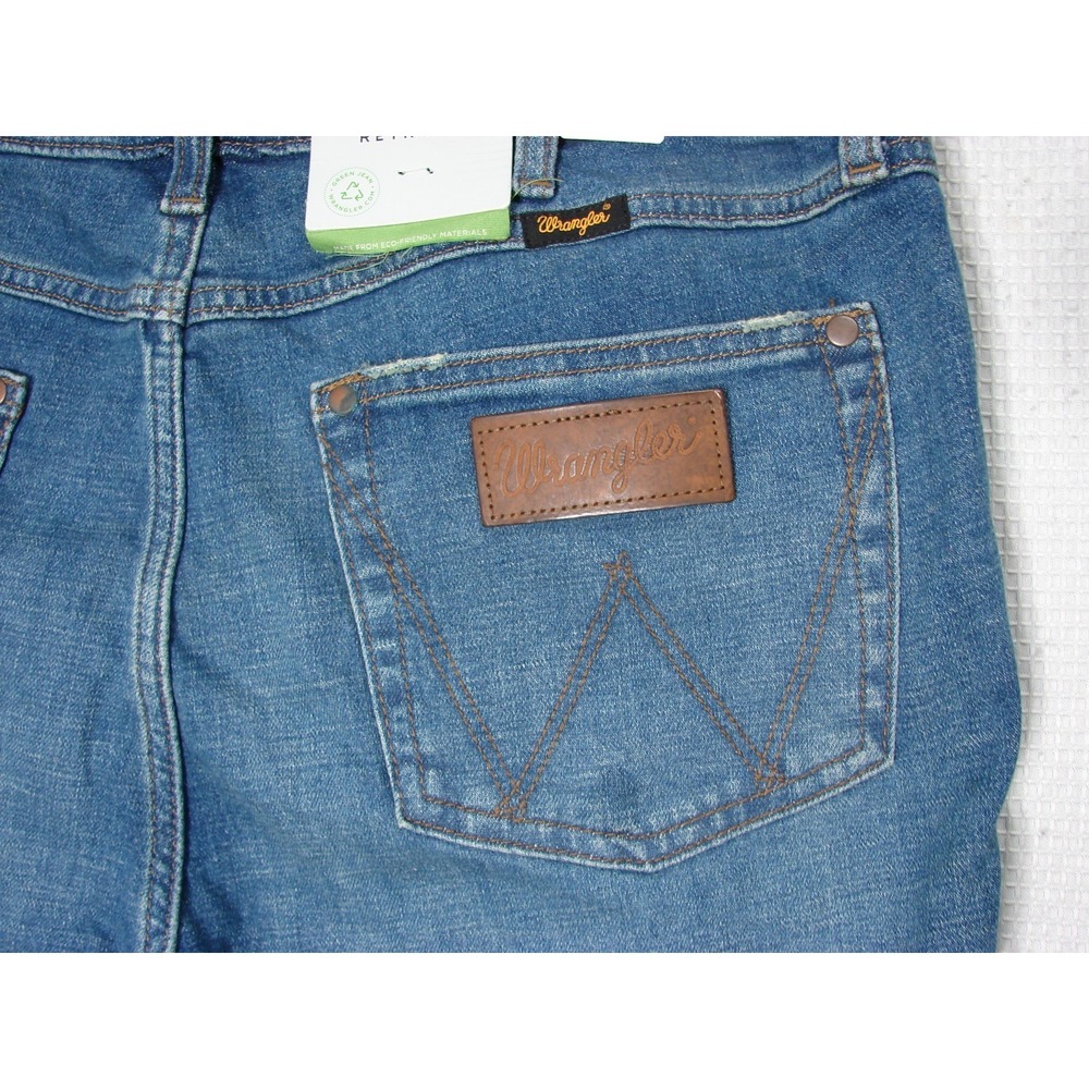 New Wrangler Retro Trumpet Flare Womens Jeans 32x32 Blue High Rise Rodeo Cowgirl - Picture 3 of 13